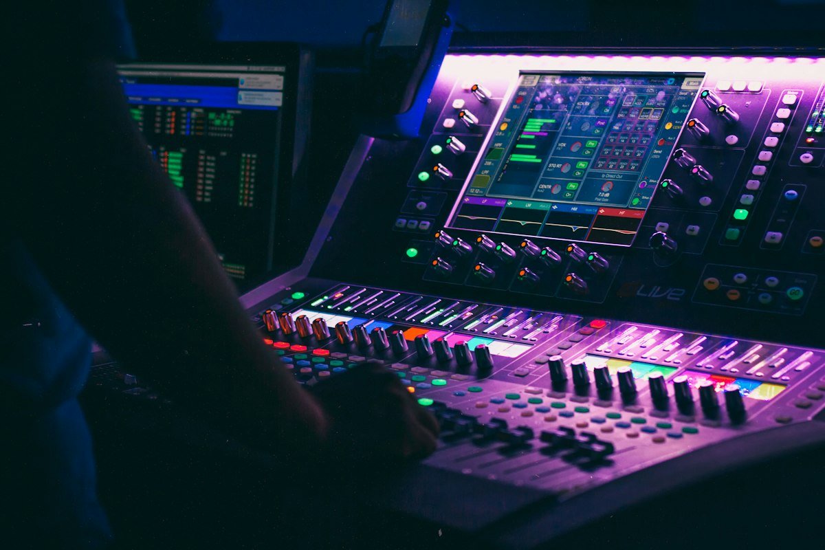 Une console numérique de régie son